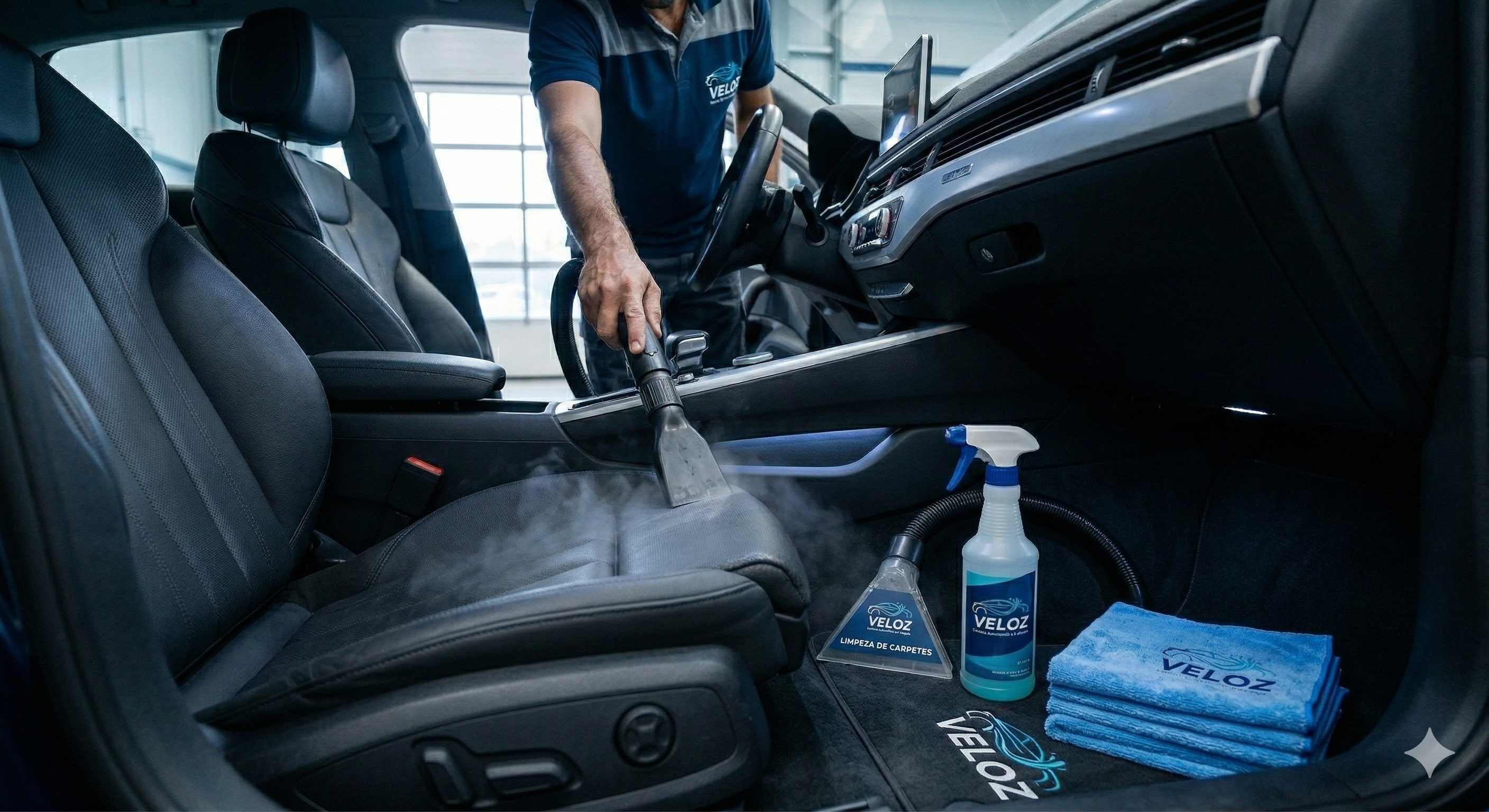 Limpeza interna de carro